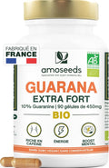 Guarana Organic | Extra Strong 4500mg/day | 10% Natural Caffeine | 90