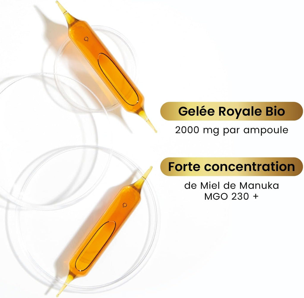 SANTAROME 2000 Organic Royal Jelly with Manuka Honey - Immunity - 20 Ampoules