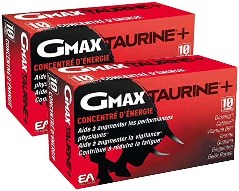 EAFIT GMAX Taurine Booster - Guarana & Ginseng - Energy - 2 x 30 Bulbs