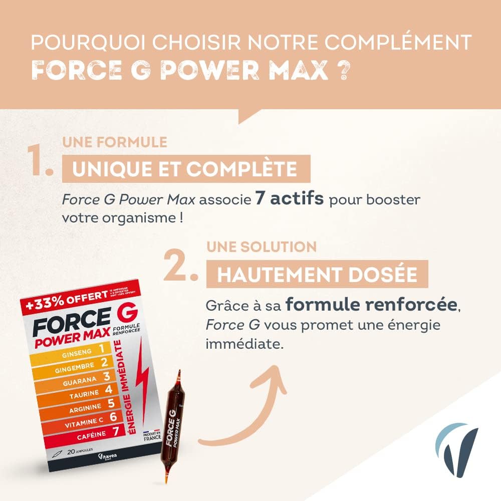 Vitavea Health - Force G Power Max - Ginseng Guarana - 20 Day Treatment