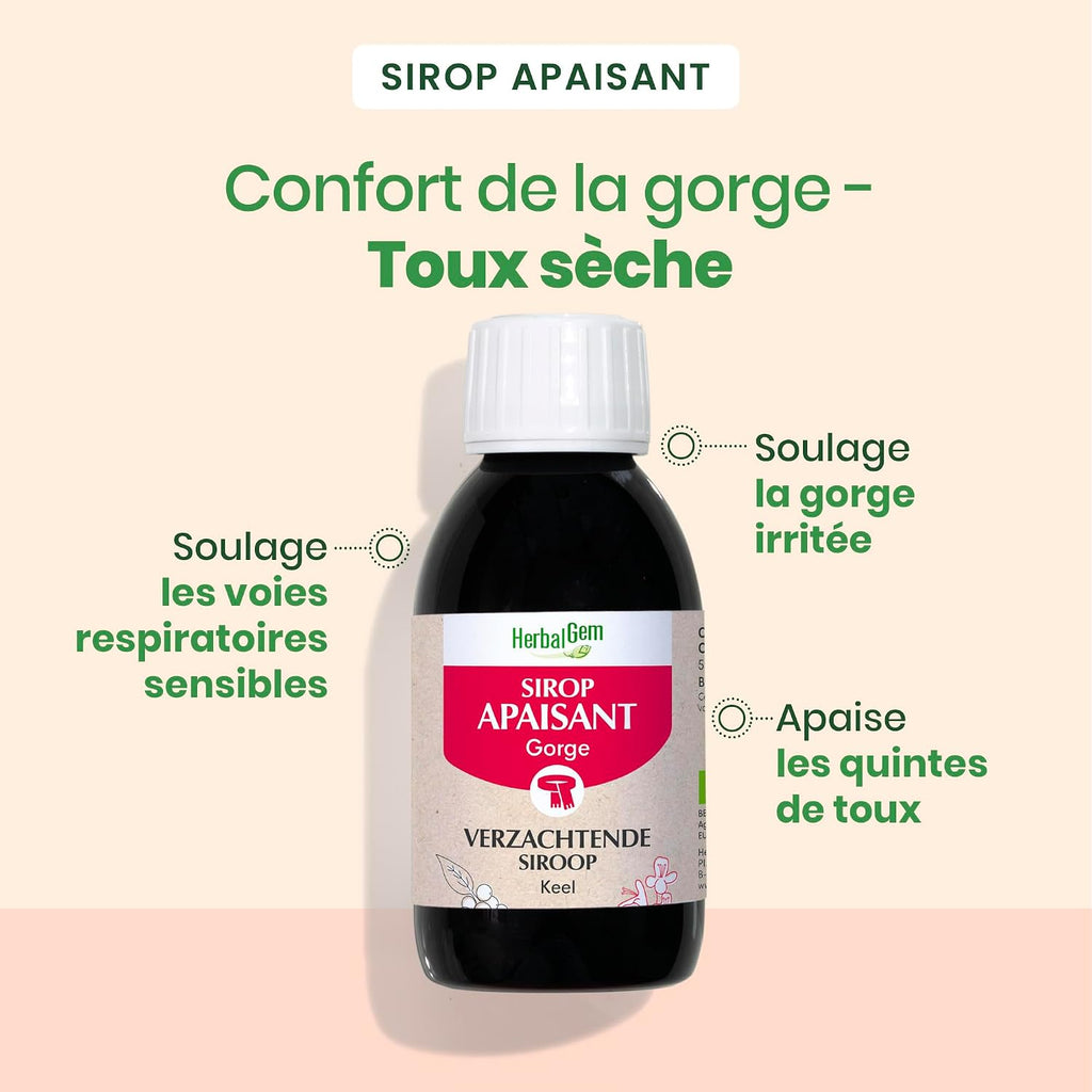 HerbalGem Organic Throat Soothing Syrup 150 ml