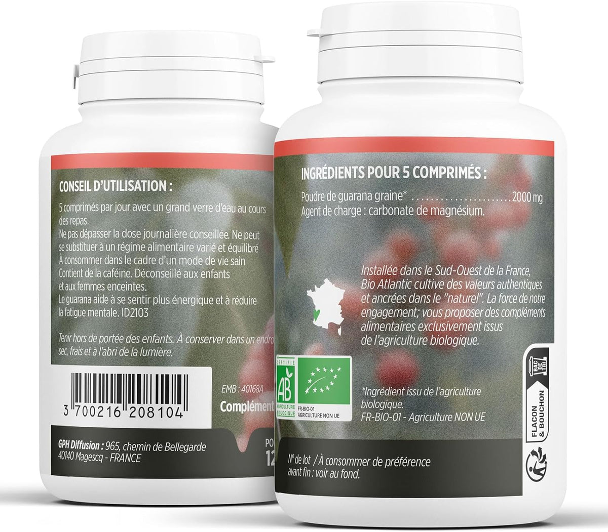 Guarana Bio - 400 mg - 200 tablets