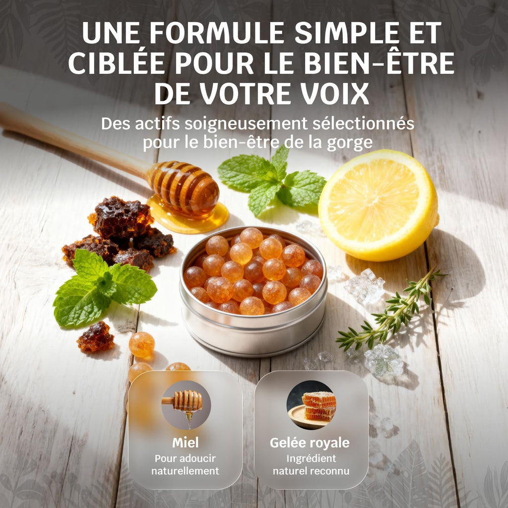 Organic Honey & Royal Jelly Beads | Vocal & Throat Comfort | 50g