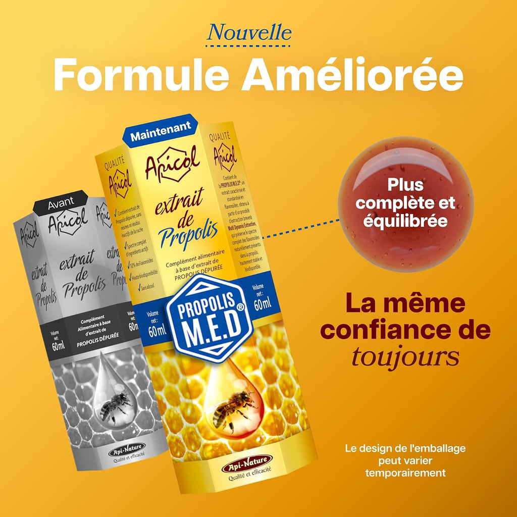 Alcohol-Free Liquid Propolis Apicol, 60 ml