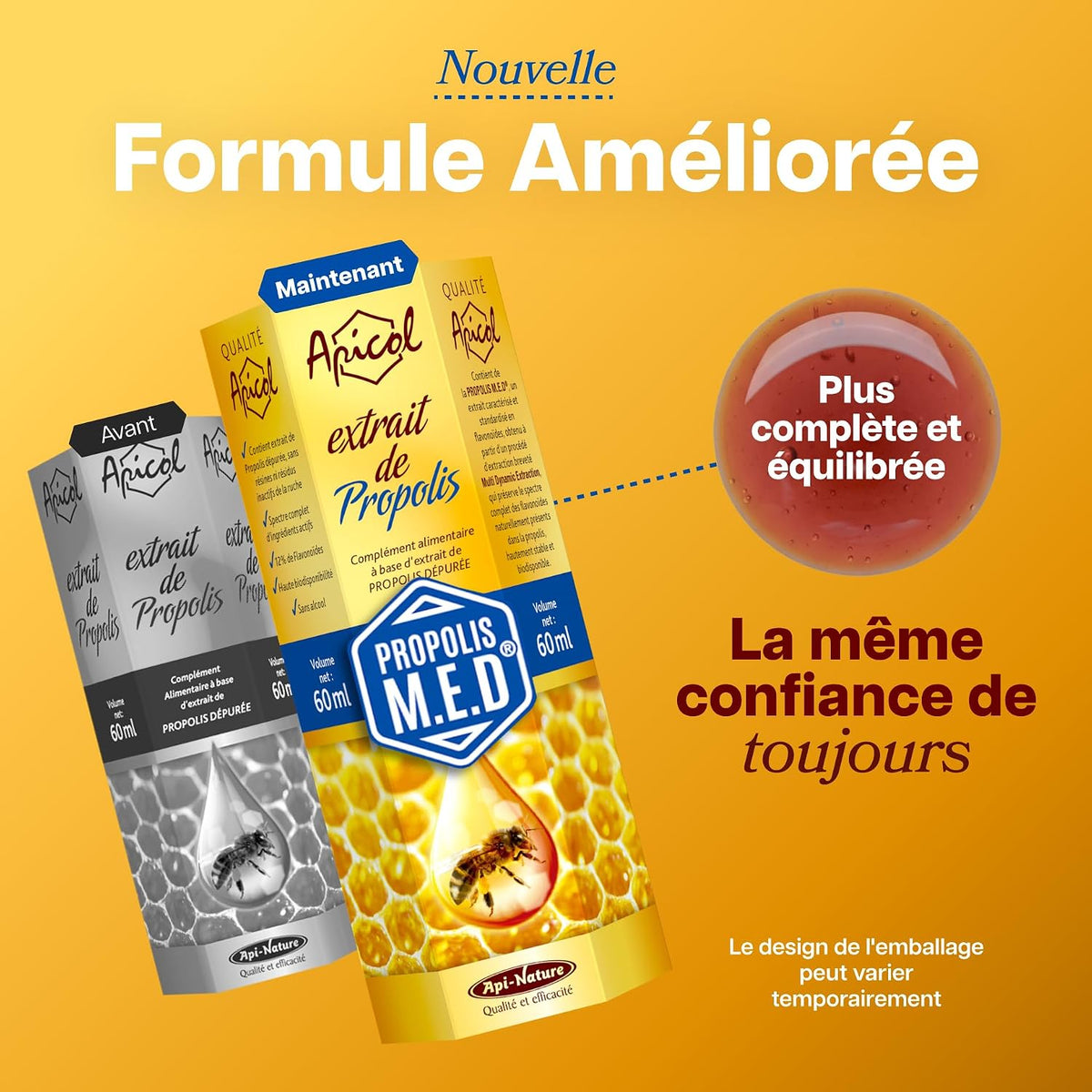 Alcohol-Free Liquid Propolis Apicol, 60 ml