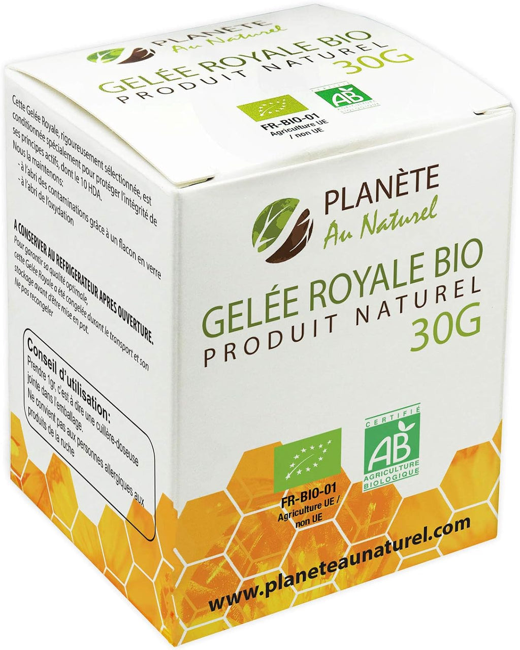 Planète au Naturel Organic Royal Jelly - 120g - 4 Boxes of 30g