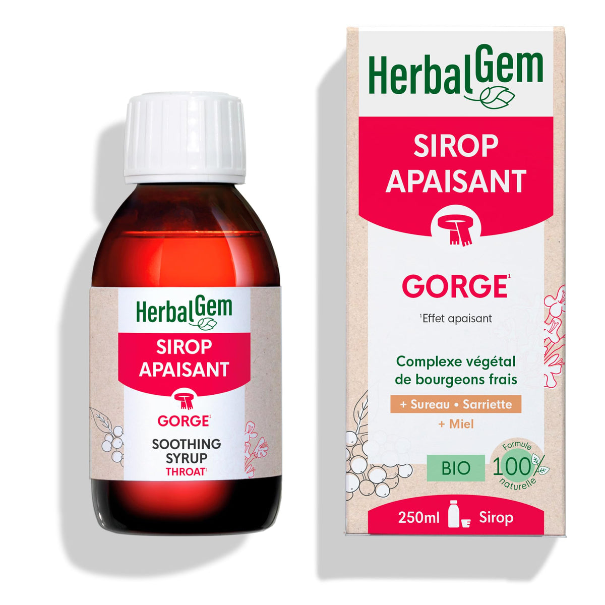 HerbalGem Organic Throat Soothing Syrup 150 ml