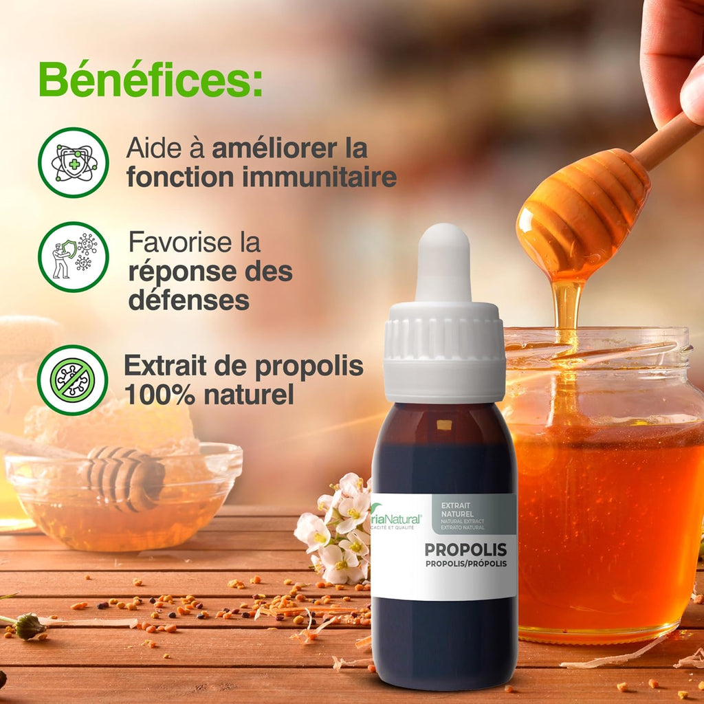 Propolis Pure Natural Extract 50 ml - Strengthens Defenses, Relieves Sore Throat and Protects Airways - Soria Natural