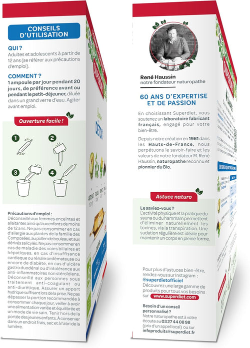 Detox, Organic Drainage - Artichoke, Dandelion, Birch, Elderberry - Bulbs
