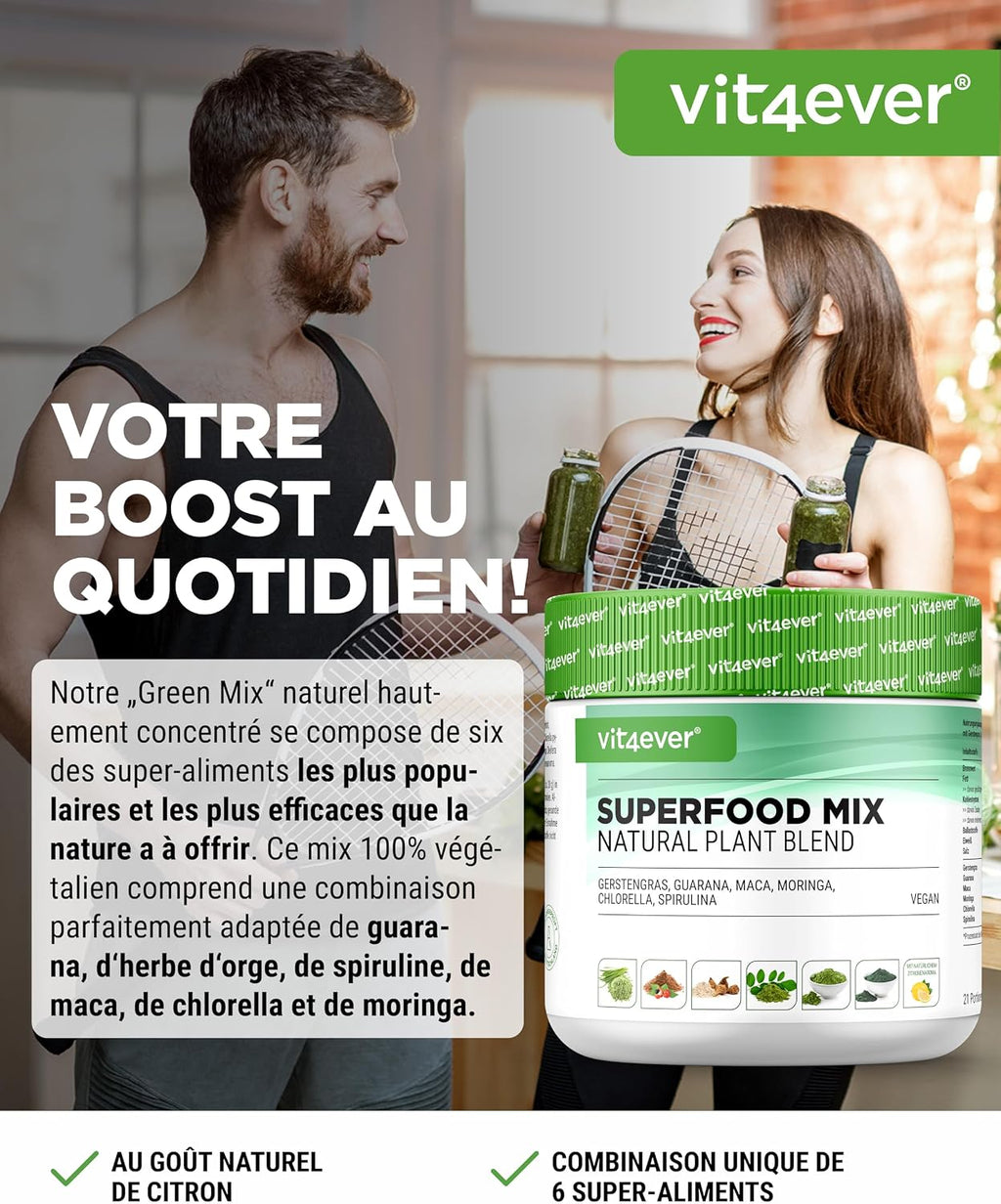 vit4ever Superfood Mix Powder – 420g with Natural Lemon Taste