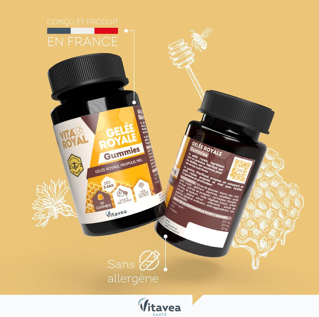 Vitavea Santé - Vita'Royal Gummies Gelée Royale - Miel, Propolis - 1 mois