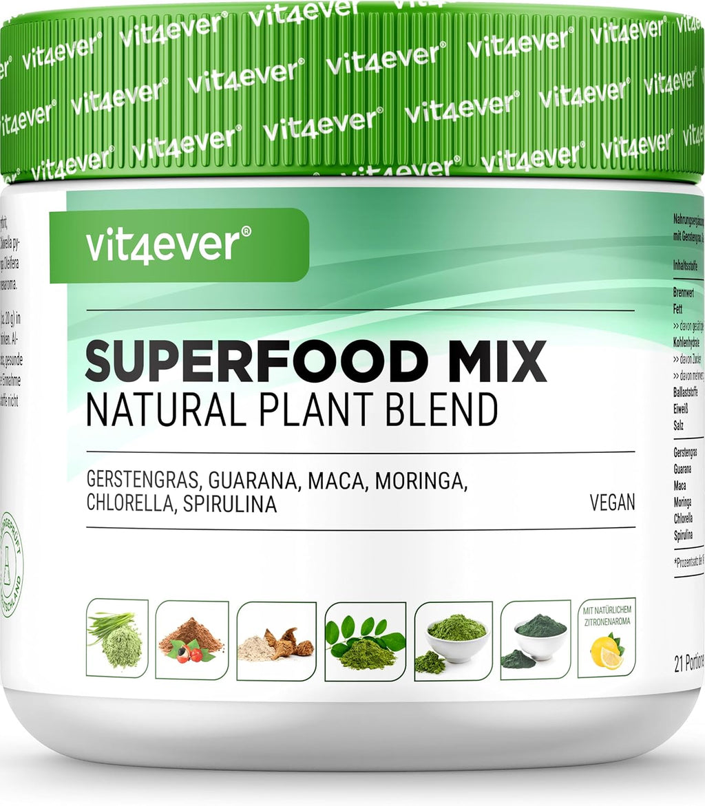 vit4ever Superfood Mix Powder – 420g with Natural Lemon Taste