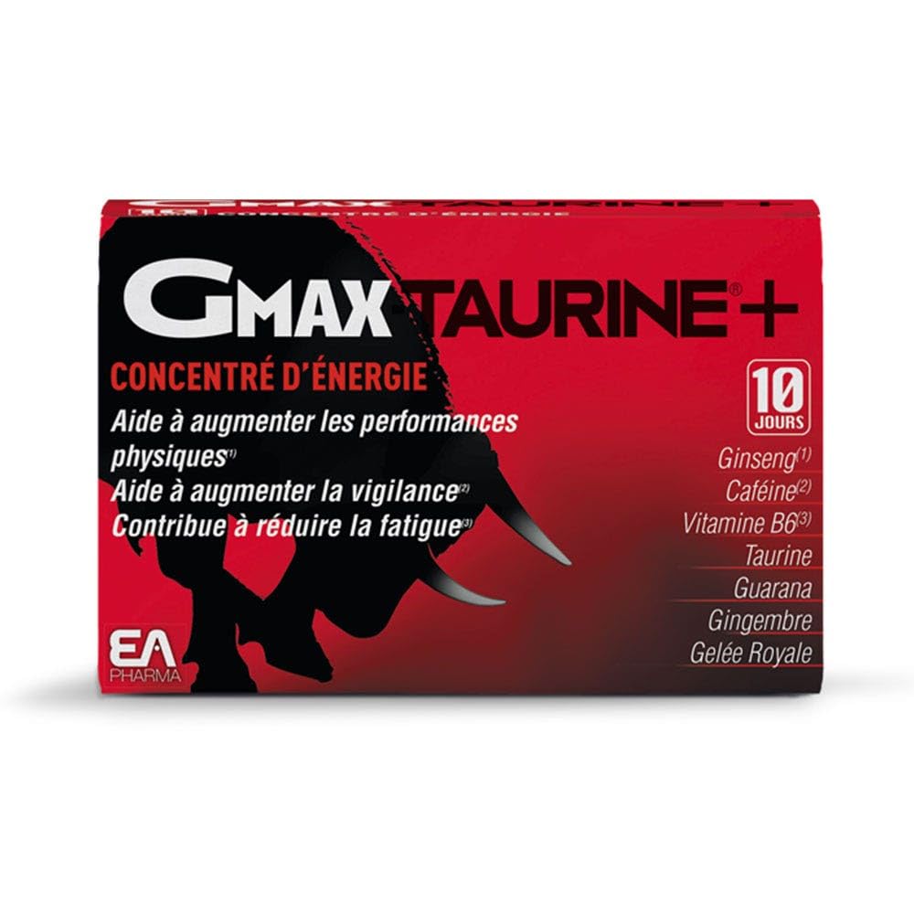 EAFIT GMAX Taurine Booster - Guarana & Ginseng - Energy - 2 x 30 Bulbs