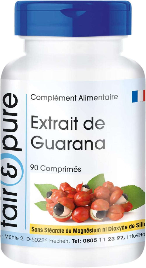Fair & Pure - Guarana Extract - Strong - with 1200mg of Guarana per tablet - vegan - 90 tablets