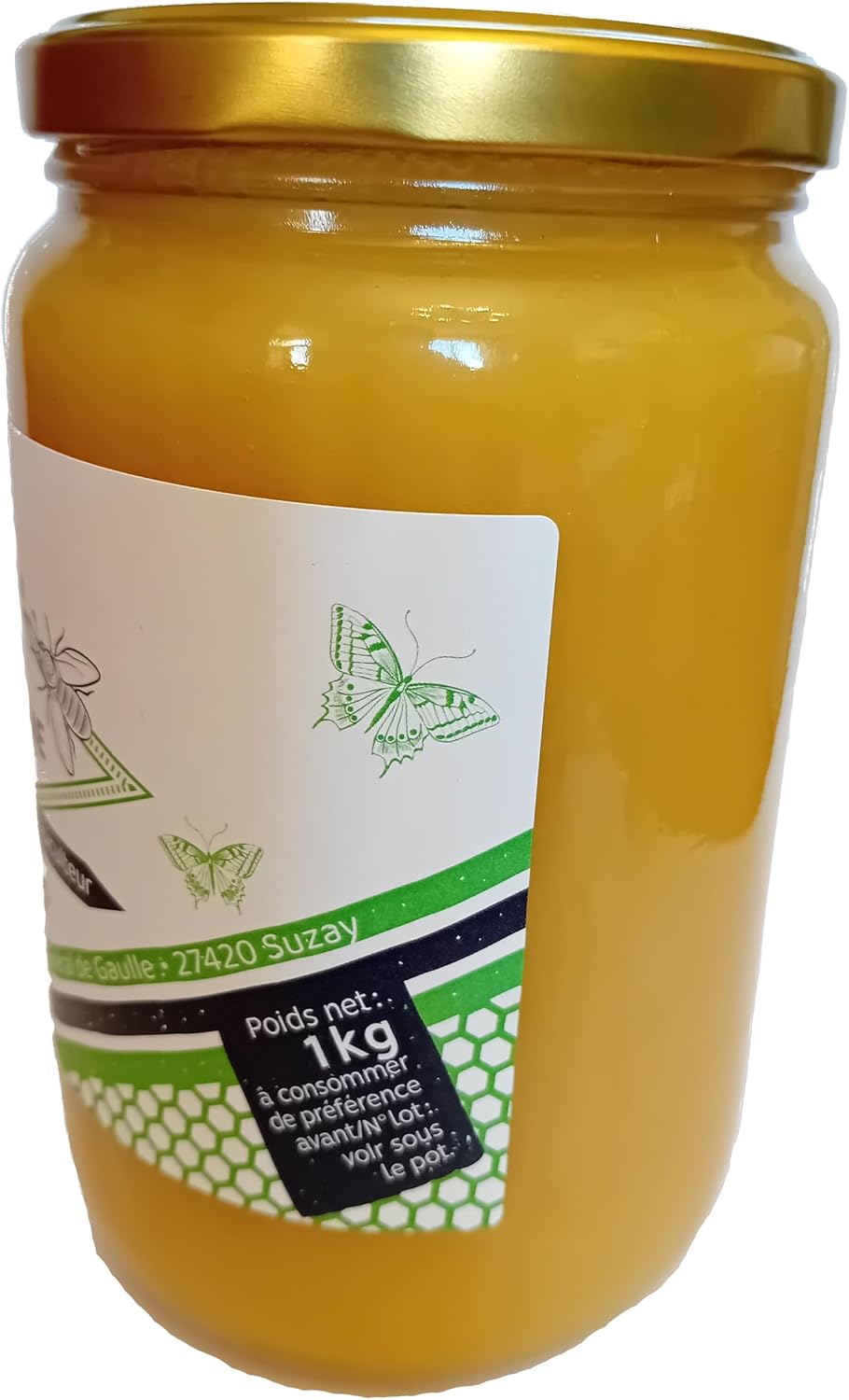 Miel Bio de Normandie (1 Kg), Délicieusement crémeux et récolté à froid | origine France | certifié BIOLOGIQUE | Naturel | Non chauffé | Non Pasteurisé | La Mare aux Abeilles.