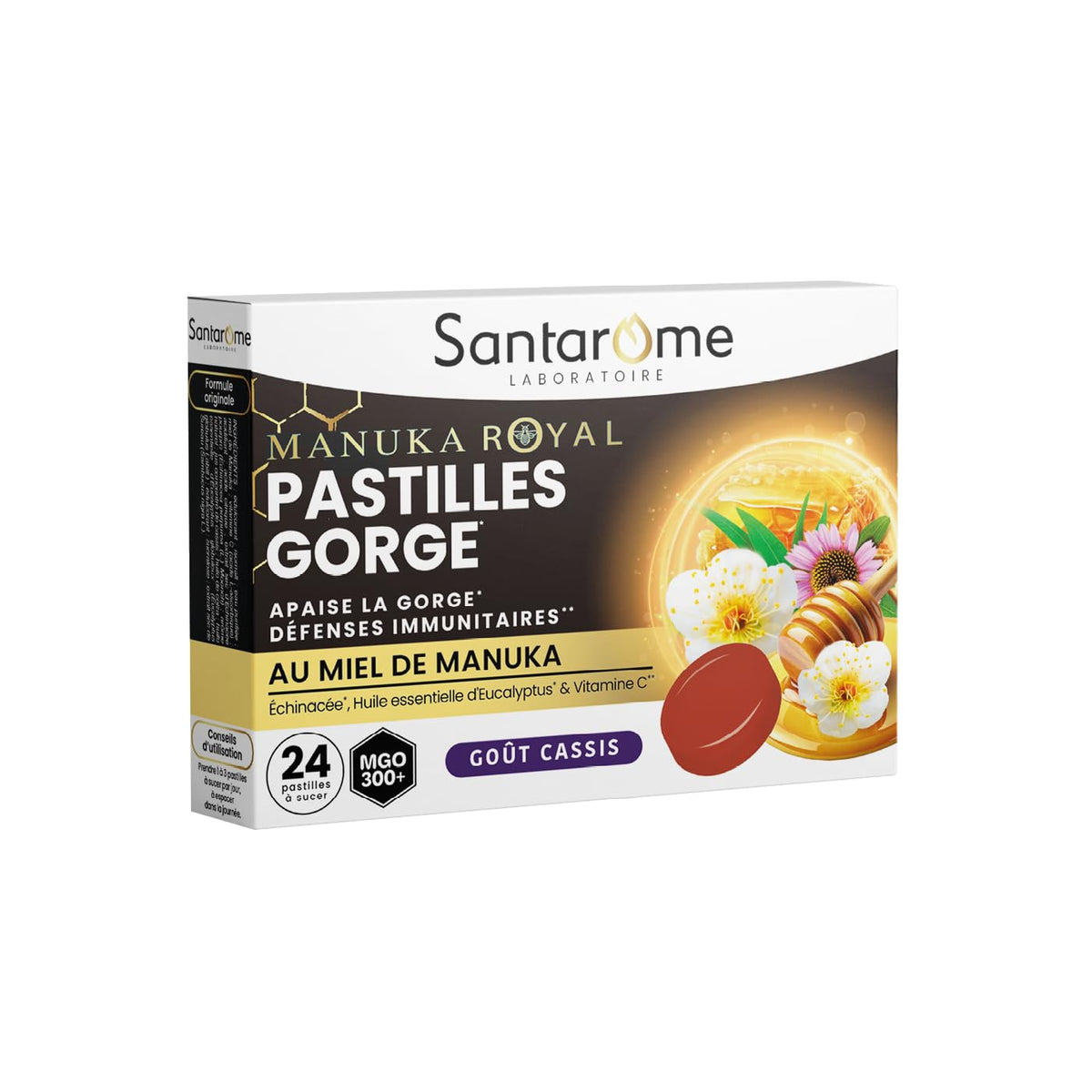 SANTAROME 2000 Organic Royal Jelly with Manuka Honey - Immunity - 20 Ampoules