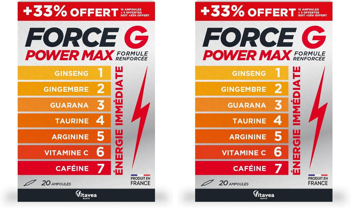 Vitavea Health - Force G Power Max - Ginseng Guarana - 20 Day Treatment