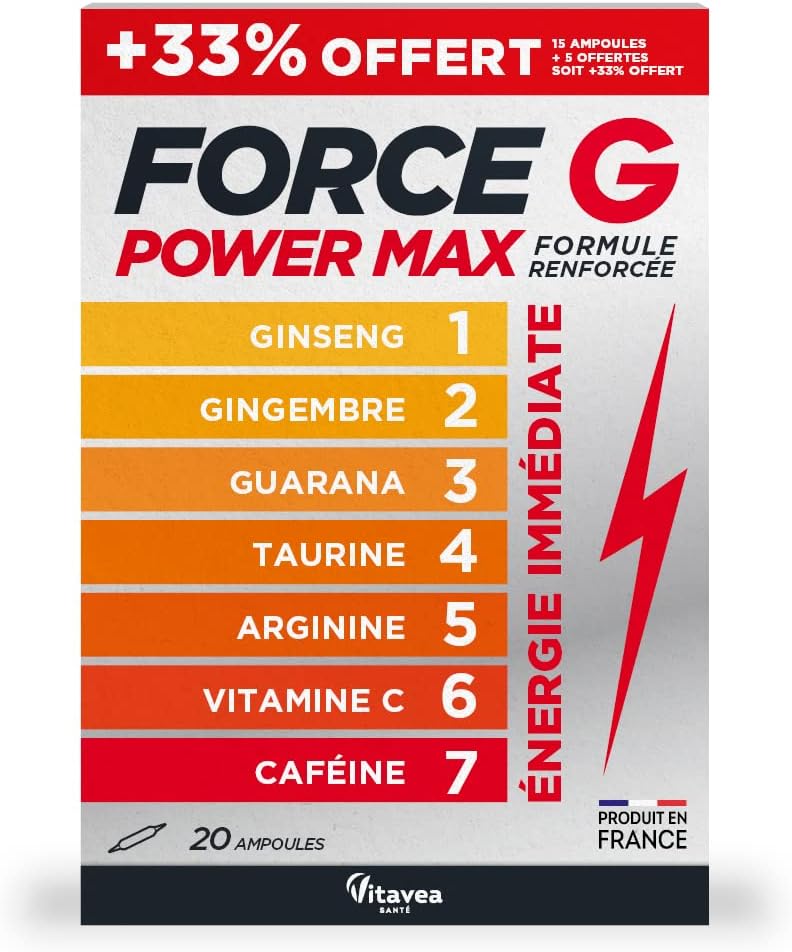 Vitavea Health - Force G Power Max - Ginseng Guarana - 20 Day Treatment